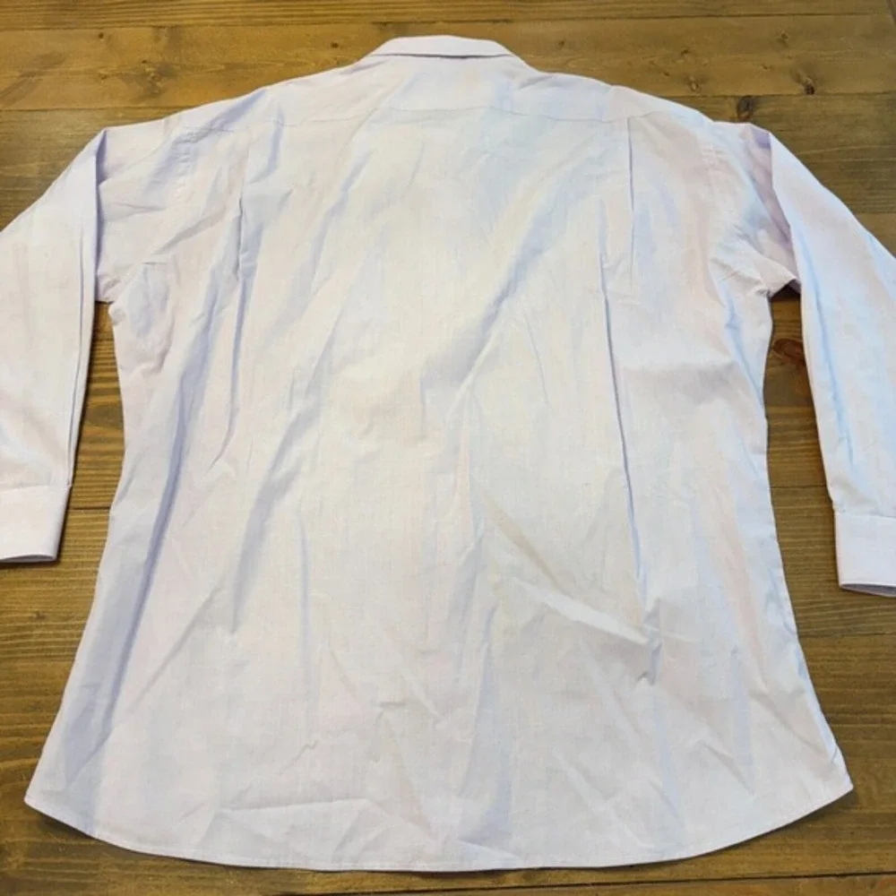 Gitman Bros Button Up Dress Shirts 19.5 - 37 Purple Blue Gingham‎ USA LOT OF 2